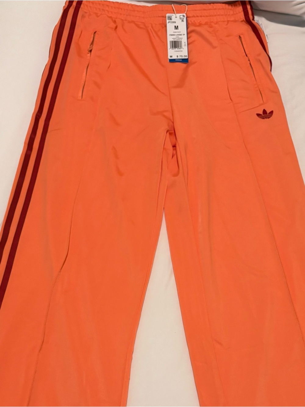 Adidas Originals Firebird Women Loose Pants Semi Coral Size M - New - Picture 3 of 16